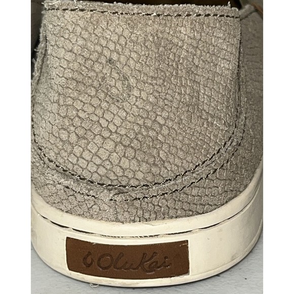 Olukai Pehuea Women's 7W Leather Loafer Slip On Clay Taupe Brown 20329-LH10 - Picture 5 of 9